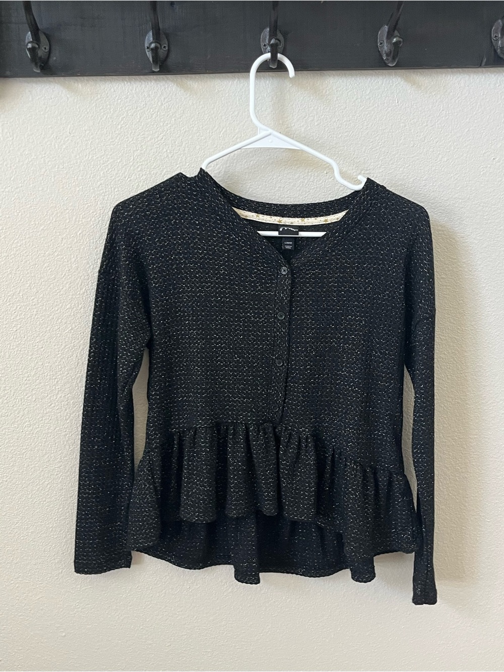 art class Black Metallic-Fleck Knit Cardigan